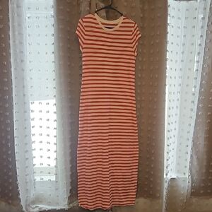 a new day Red and White Striped Maxi Dress